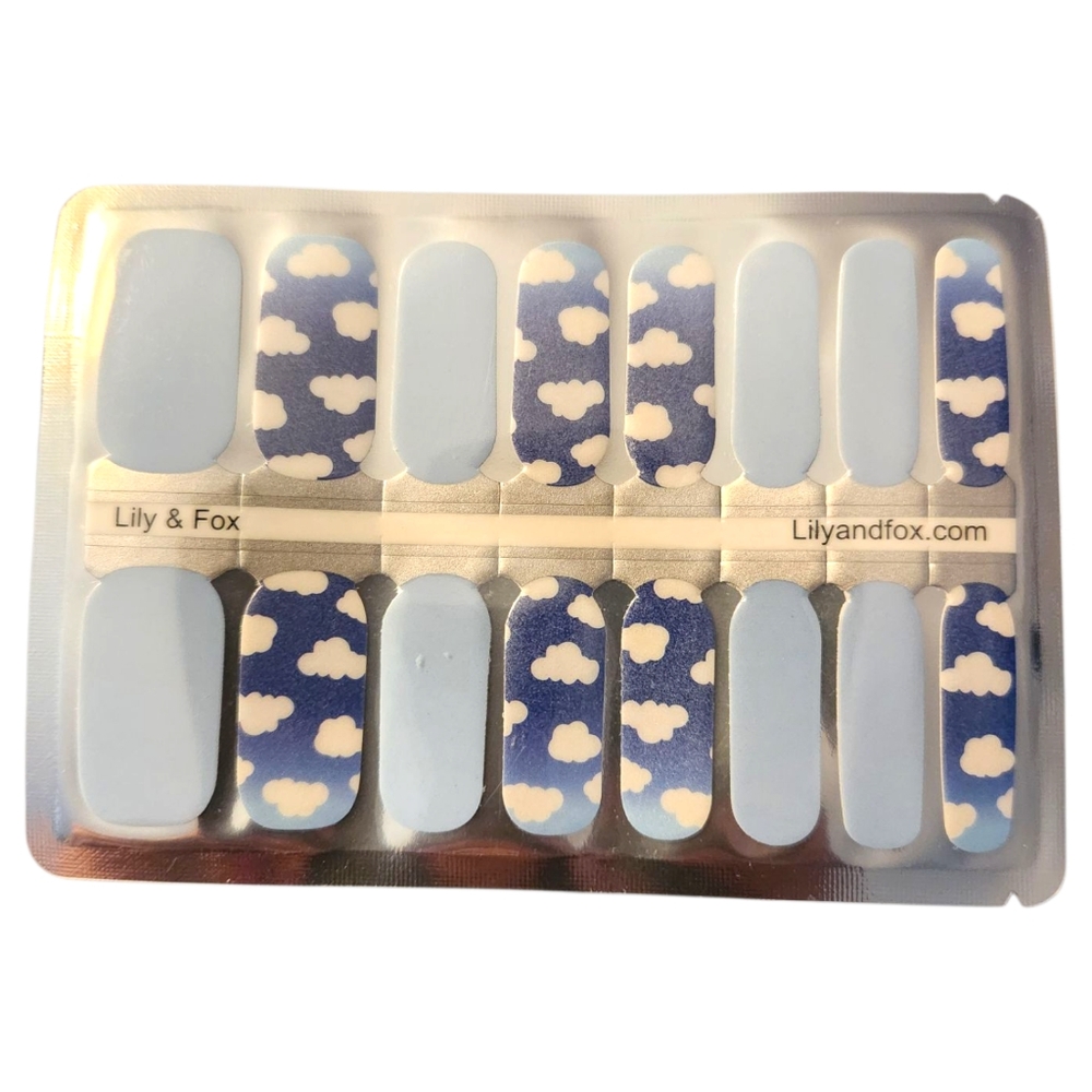 Lily & Fox Blue Cloud Nail Wraps